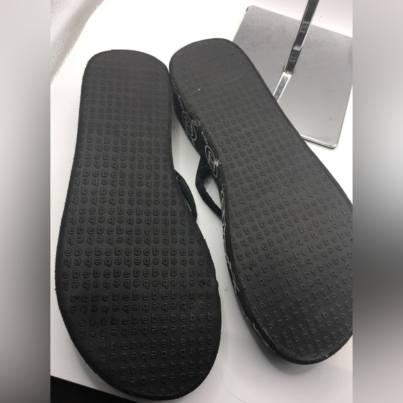 Authentic BeBe Flip Flop Wedge - Picture 2 of 8